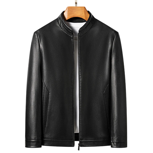 Leather Polo Jacket