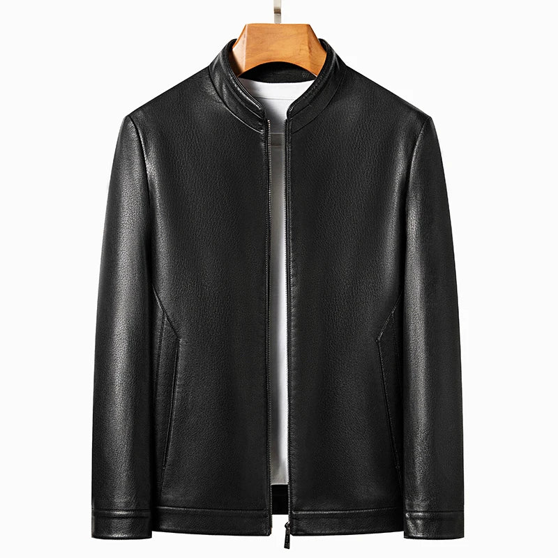 Leather Polo Jacket