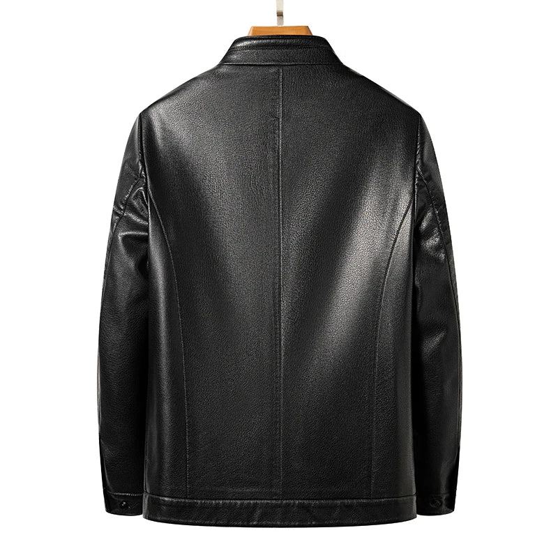 Leather Polo Jacket