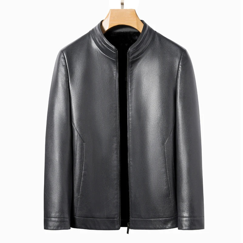 Leather Polo Jacket