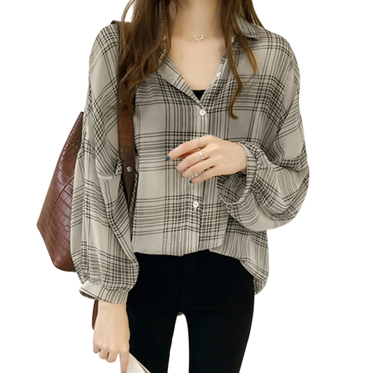 Chic Loose Plaid Shirt