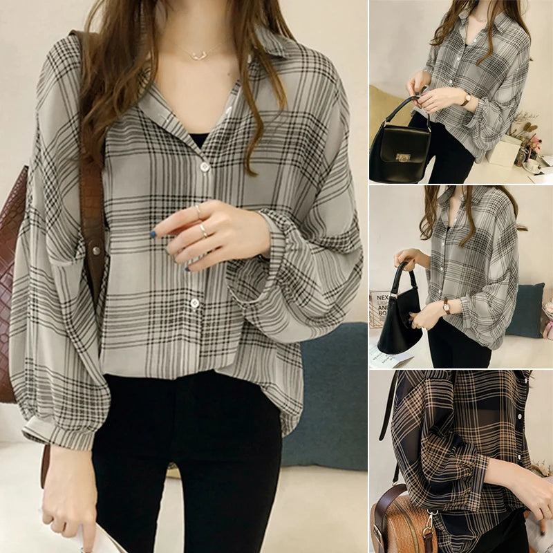 Chic Loose Plaid Shirt