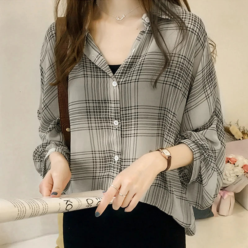 Chic Loose Plaid Shirt